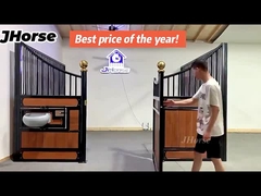 OEM কার্বনাইজড বাঁশ কালো পাউডার প্রলিপ্ত মোবাইল ঘোড়া আস্তাবল স্টল শস্যাগার দরজা