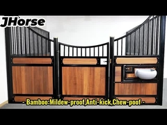 3.6x2.2 বিল্ডিং সুইভেল ফিডার সহ কাঠের ঘোড়ার স্থিতিশীল দরজার পরিকল্পনা করে