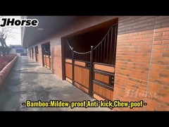 দীর্ঘজীবন জেএইচ ব্র্যান্ড ঘোড়া স্থিতিশীল বাক্স ঘোড়া স্টল ফ্রন্ট বাঁশ কাঠের সাথে দরজা
