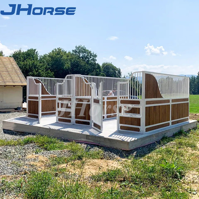 উচ্চ শক্তি ইস্পাত টিউব ফ্রেম prefab ধাতব ঘোড়া আস্তাবল ছাদ দীর্ঘস্থায়ী সঙ্গে