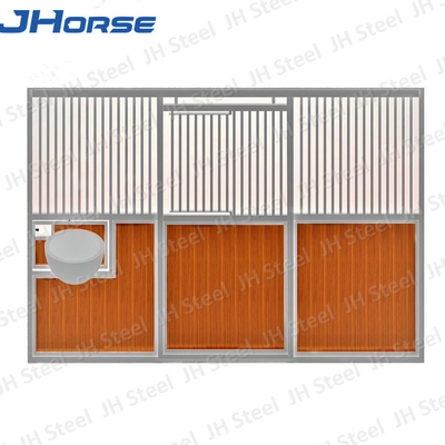 হট ডিপ Galvanized ইউরোপীয় ঘোড়া স্টল, পোর্টেবল ঘোড়া বক্স বড় আকারের স্টল
